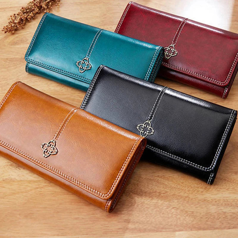 Women'S Leather Wallet Woman Luxury Long Wallets Fashion Women Purses Money Bags Handbags Womens Purse Cards Holder