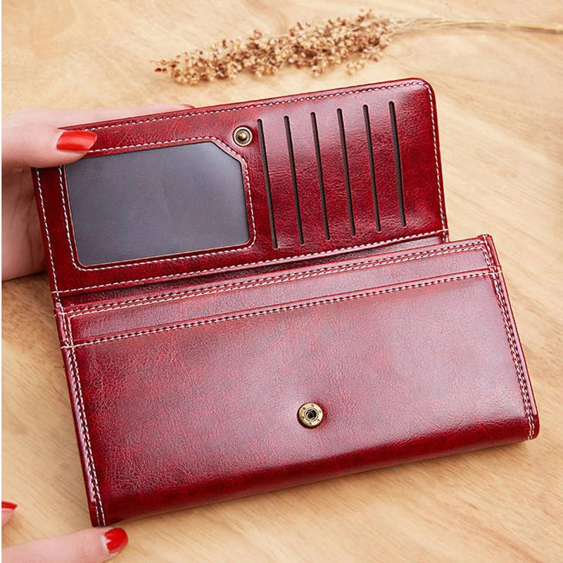 Women'S Leather Wallet Woman Luxury Long Wallets Fashion Women Purses Money Bags Handbags Womens Purse Cards Holder
